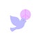 Bird, dove, peace icon. Simple color vector elements of flower children icons for ui and ux, website or mobile application