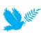 Bird dove of peace vector