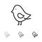 Bird, Easter, Nature Bold and thin black line icon set