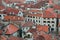 Bird eye view of buildings in Kotor old town, Montenegro