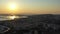 Bird eye view of Cagliari, Sardinia, Italy. Cagliari is the capital and the largest city of Italian island of Sardegna. Sunset on