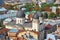 Bird eye view of Krakow,