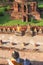 Bird eye view of old buddha in Ayutthaya,Thailand