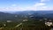 Bird-eye view from Snezhanka tower at Rhodope mountains during the summer season, Bulgaria.