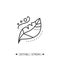 Bird feather line icon. Editable illustration