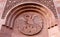 A bird feeding its chicks its blood - old symbol of self-sacrifice on the wall of Armenian Orthodox church in Moscow