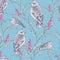 Bird and flower pattern