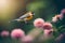 bird on a flower robin on a branch