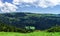 Bird-fly Alsace panoramic view