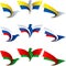 Bird Fly Flag Sign Symbol Insignia Ukraine Russia Belarus