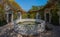 Bird fountain at gardens of Schwetzingen palace in Germany during sunny summer day