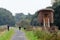 Bird hide and photographer at Shapwick Heath National Nature Res