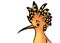 Bird hoopoe cartoon illustration