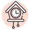 Bird house clock, icon