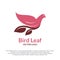 Bird leaf logotype vector design