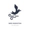 bird migration icon on white background. Simple element illustration from Autumn concept