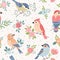 Bird pastel pattern