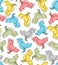 Bird pattern seamless. Birdie background. Baby fabric texture