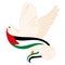 Bird of peace with flag of Palestine Vector