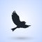 bird pictute icon isplated on a blue background