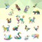 BIRD RABBIT OWL RACOON DOG POODLE CHIPMUNK CAT TURTLE DUCK CHICKEN SWAN SNAKE MOUSE RAT PIG ROOSTER ANIMAL PET POP ART LOW POLY