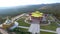 A bird\'s-eye video shooting drone Buddhist temple in Ulan-Ude, Republic of Buryatia, Russia