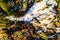 Bird's-eye view above eagles falls in lake tahoe california  water