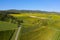 Bird`s eye view of autumnal Rheingau