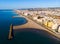 Bird's eye view of beach in Cunit, Spain