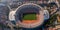 bird& x27;s-eye view captured by drone of a crowded sports stadium during a major game or event Generative AI