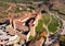 Bird's eye view of Castle of Bishops of Siguenza, Spain