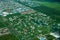 Bird`s-eye view of the construction of cottages in the suburbs of Georgetown