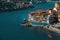 Bird`s-eye view Douro river of Porto