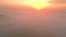 Bird`s eye view of the fantastic ocean of clouds at sunrise. Filmed in 4k, Drone video