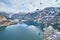 Bird`s-eye view on Hallstatter see, Hallstatt, Salzkammergut, Austria