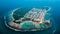 Bird\\\'s eye view of the inhabited tropical island Manadhoo the capital of Noonu atoll