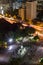 Bird`s Eye View of King Rama VI Monument at the gate to Lumpini Park,Rama V Road.,Lumphini,Pathumwan,Bangkok,Thailand at night.