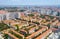The bird`s eye view of the residential quarters of Lisbon. Portu