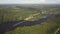 Bird`s-eye view of the river and the ship`s locks