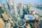 A bird\'s eye view of shanghai downtown