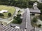 Bird`s eye view surrounding Aizuwakamatsu Castle or Tsuruga Castle or Kurokawa Castle in Japan.