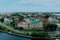 Bird\'s-eye view from Vyborg Castle observation deck.