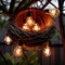 Bird\\\'s nest, nestegg of lightbulbs, showing storage and protection of ideas and creativity