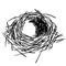 Bird`s nest vector eps illustration by crafteroks