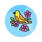 A bird sitting in a branch of tree, grab this beautiful icon of bird in editable style