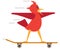 Bird on a Skateboard