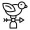 Bird vane pinwheel icon outline vector. Spinner device