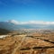 Bird view Jade Dragon Snow Mountain in winter