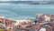 Bird view of Lisboa downtown. Baixa rooftops with