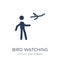 Bird watching icon. Trendy flat vector Bird watching icon on white background from Activity and Hobbies collection